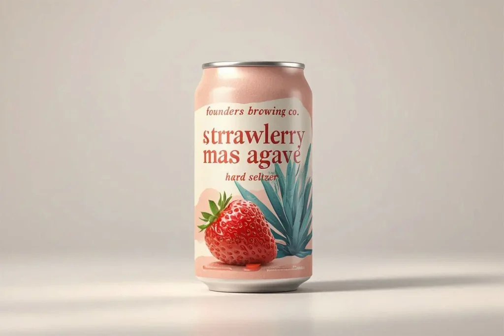 founders brewing co. strawberry mas agave hard seltzer