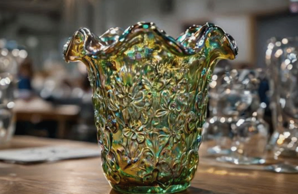 dexter city auction carnival glass vas