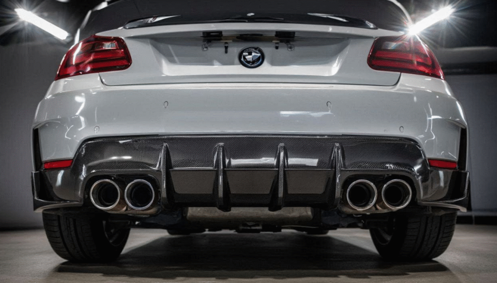 arbon fibre rear diffuser quad tip bmw 2 series f22