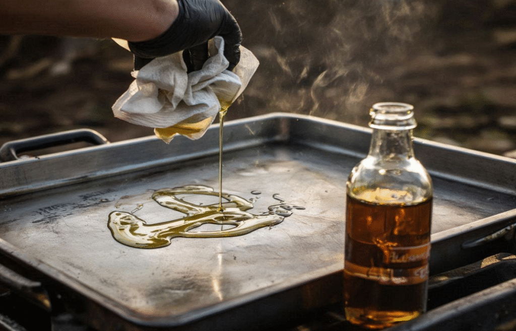 flaxseed oil for seasoning Blackstone griddle