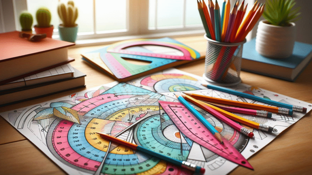 find angle measures with protractor on page worksheet