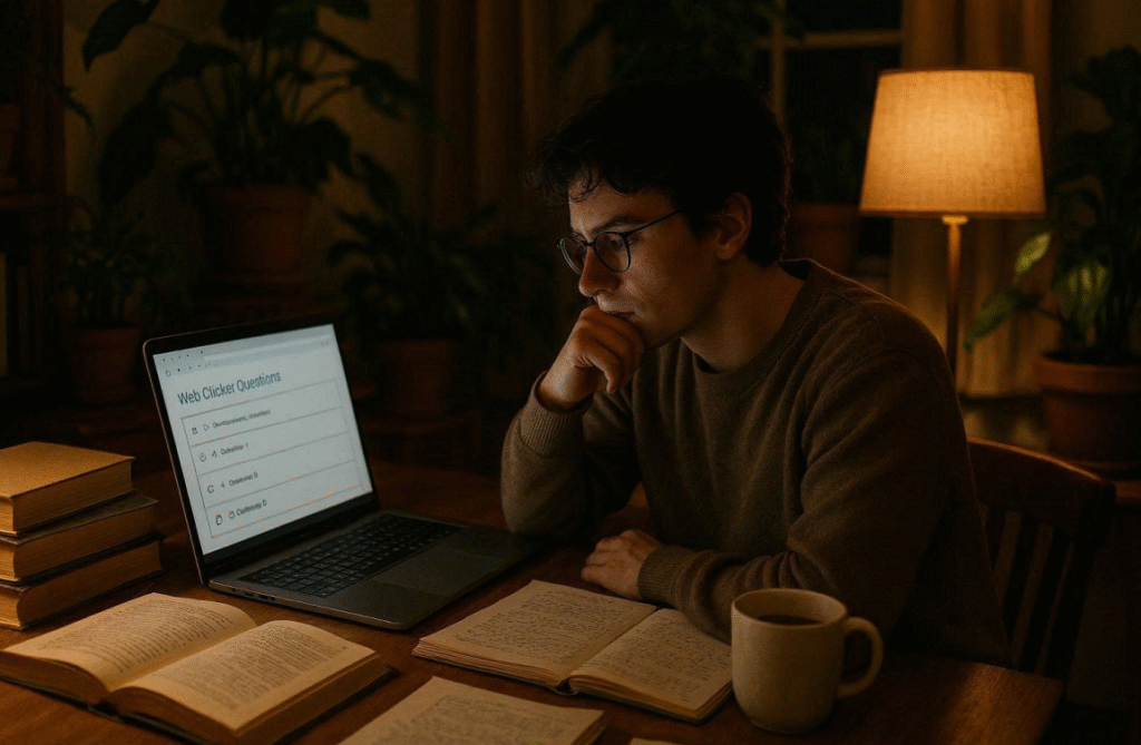 how to find out answer of webclicker be4 answering